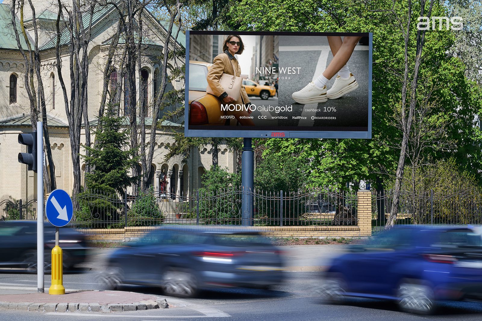 AMS roadside digital billboard in Warsaw