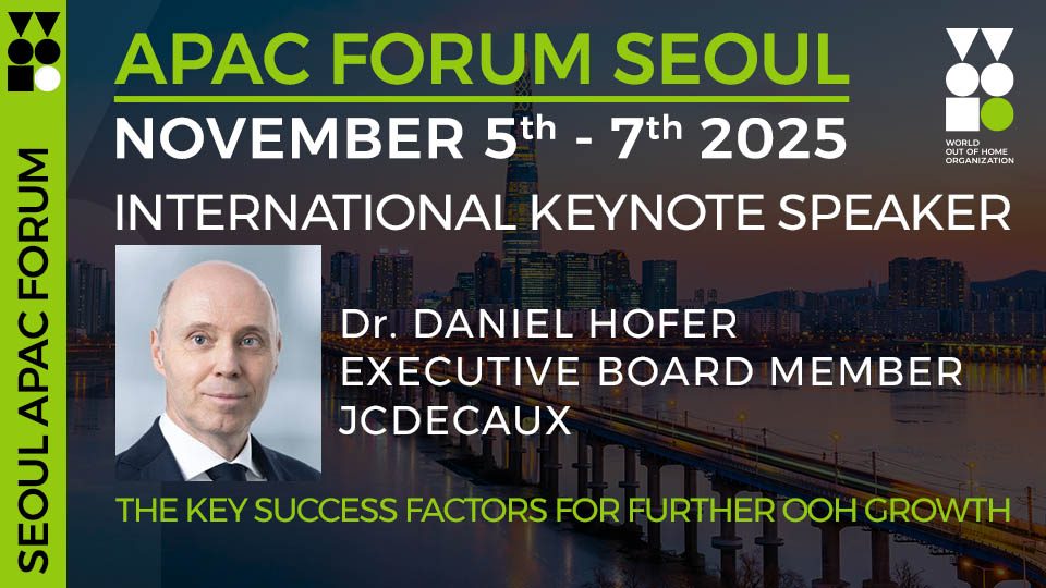 JCDecaux's Daniel Hofer to highlight key growth drivers in OOH at WOO Seoul Forum