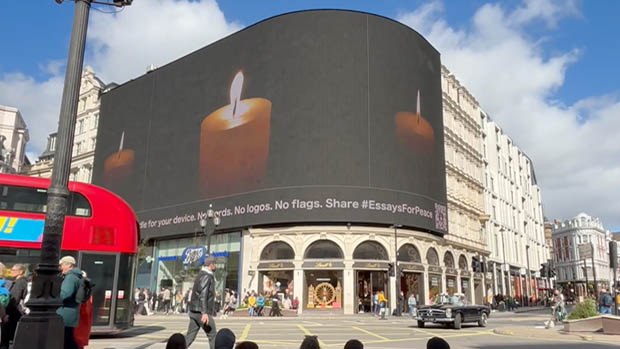 The day candles brought peace to global OOH screens
