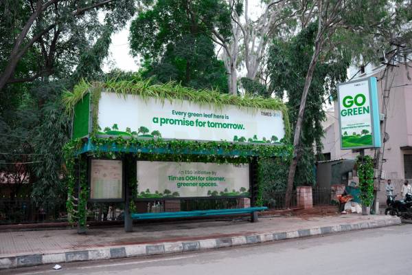 Green Bus Shelter